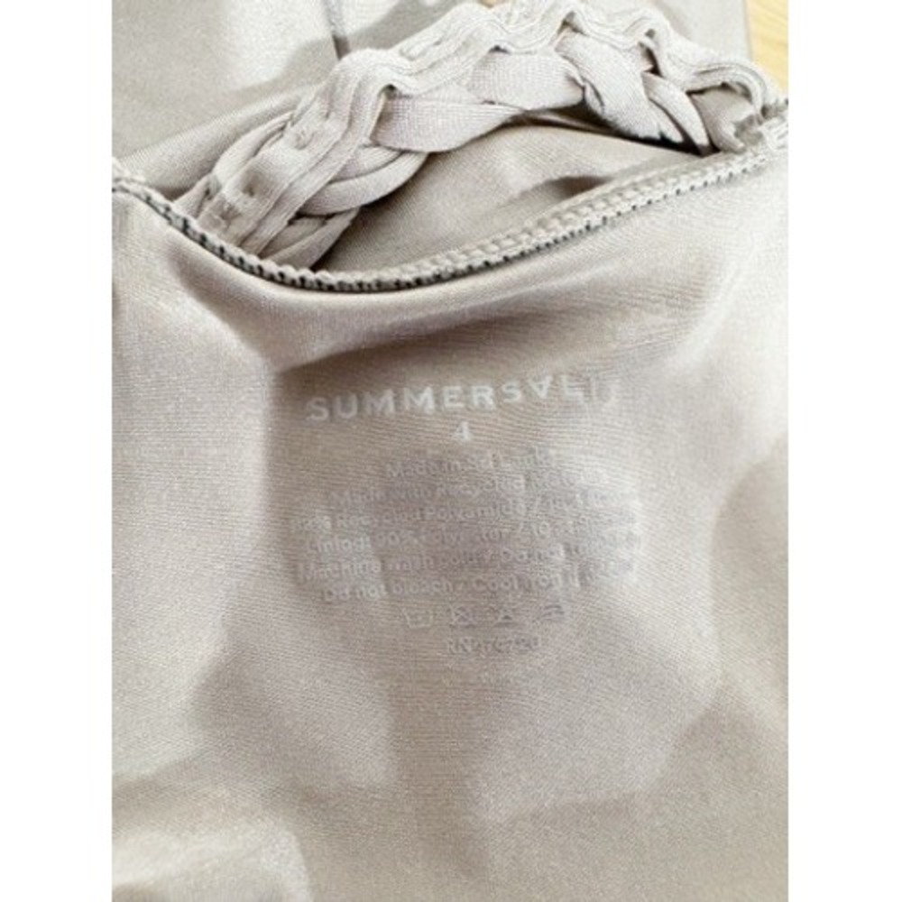 Summersalt |The Braided One Shoulder‎ One Piece Swimsuit Sand Taupe Size 4 - Picture 4 of 5